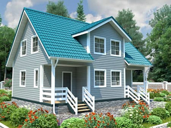 Дом Проект деревянного дома для ПМЖ <span></span> "Севастополь" 7.5 на 10