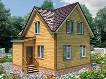 Дом Проект деревянного дома <span></span> "Нефрит" 9 на 9.5