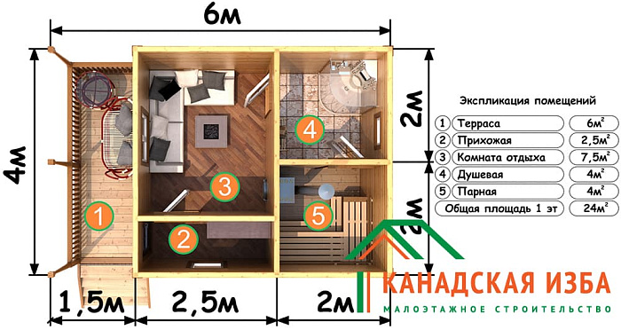  Петрович 4х6 планировка